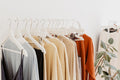 Adaptive linen shirt on a clothing rack